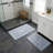 Lavish Home 2PC Bathroom Rugs - 2575 GSM Reversible Cotton Bathroom Mat Set-Machine Washable Bath Mats for Bathroom, Kitchen, Laundry Room (Silver)-454925389