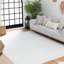 Whisper White Modern Shaggy Outdoor Rug, Geometric Easy to Clean Rug For Patio, Balcony, Decks-1181253563