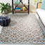 Tapis bleu en laine bouclé à la main Horsten-22210808