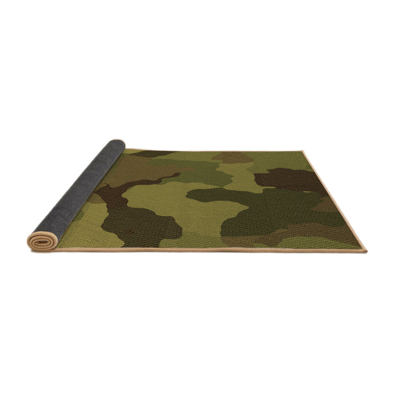 Performance Wool Camouflage Indoor Rug, Round 3'
