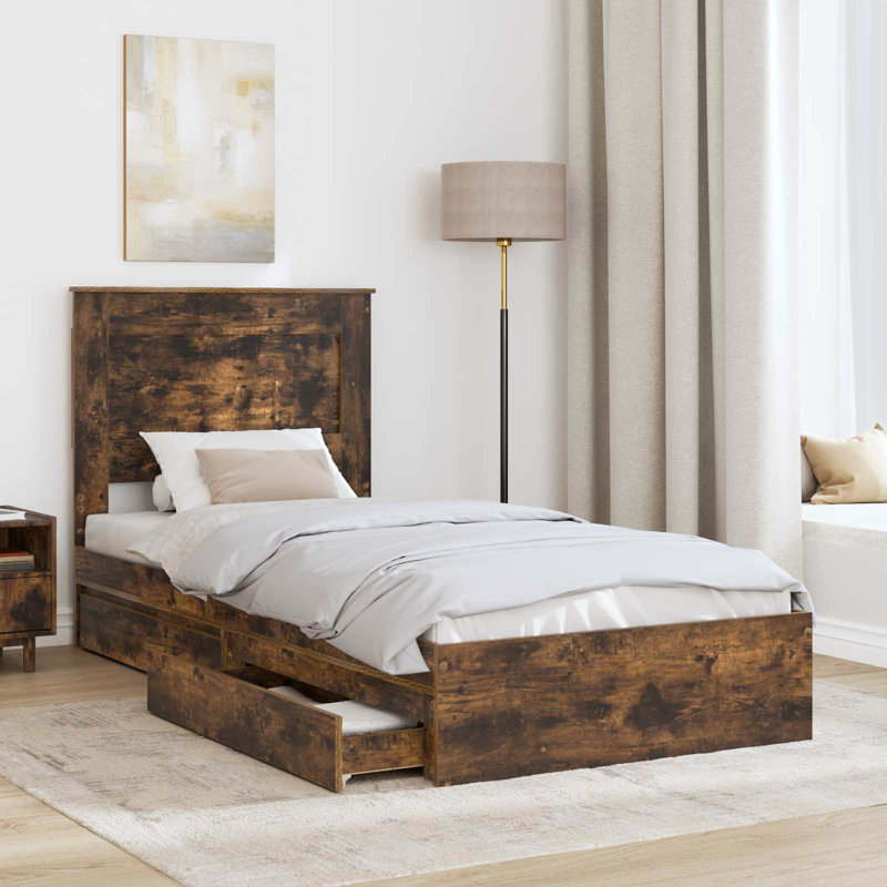 Bed, Single (3'), Smoked Oak