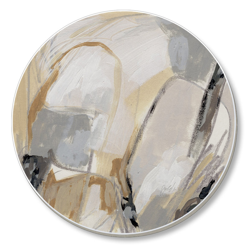 Stoneware Round 4 Piece Coaster Set