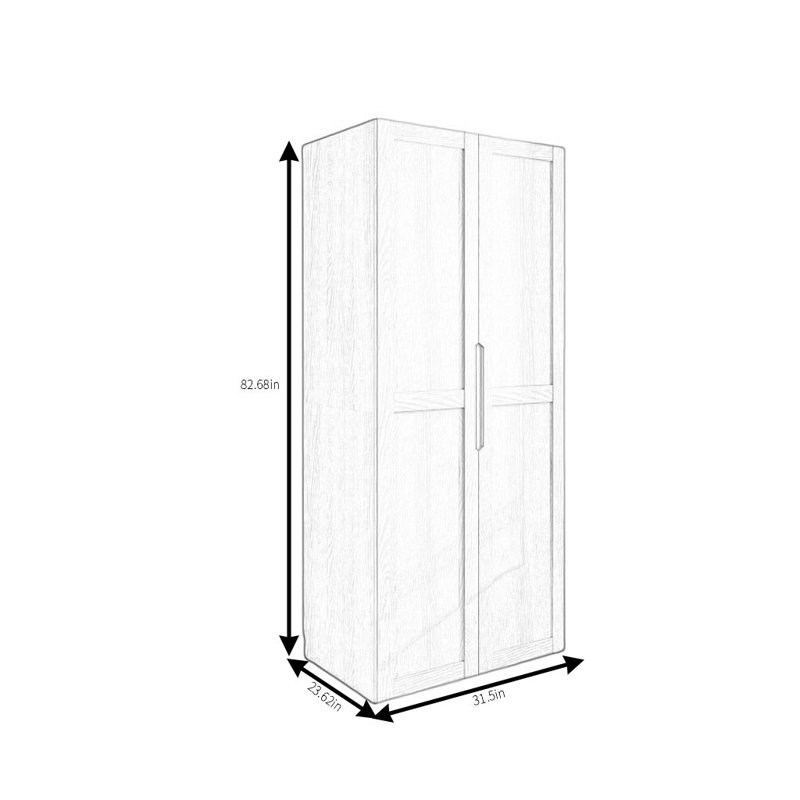 Aleah, 82.68" H x 31.5" W x 23.62" D