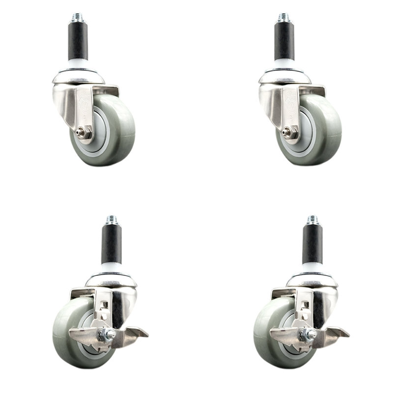 Swivel Stem Caster, 5" H x 5" W
