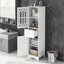 Grande armoire de salle de bain avec tiroir et portes avec tablette réglable pour la salle de bain-1274390859
