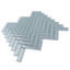 11"X 12.6" Herringbone Polished Glass Mosaic Tile-61266926