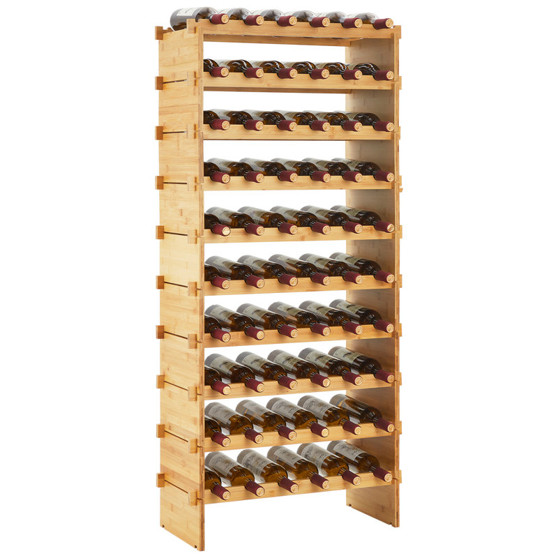 Wine Bottle Rack Brown, 117cm H x 66cm W x 30cm D
