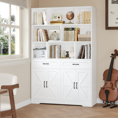 71'' H Bookcase With 2 Drawers