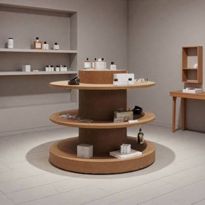 Présentoir créatif pour produits de centre commercial
