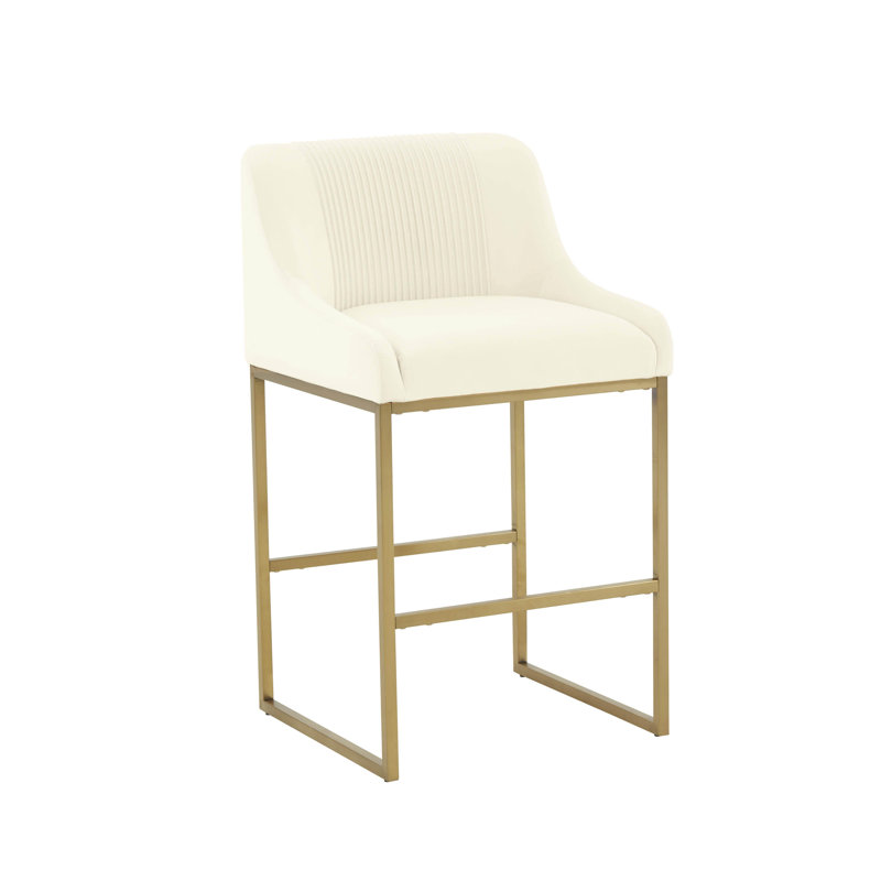  Tabouret de comptoir Lisa, Crème, crème