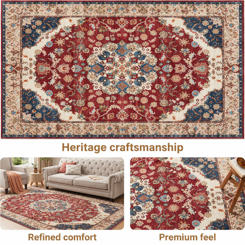 Aspire Homeware Vintage Persian Style Area Rug, Rectangle 160 x 230 cm