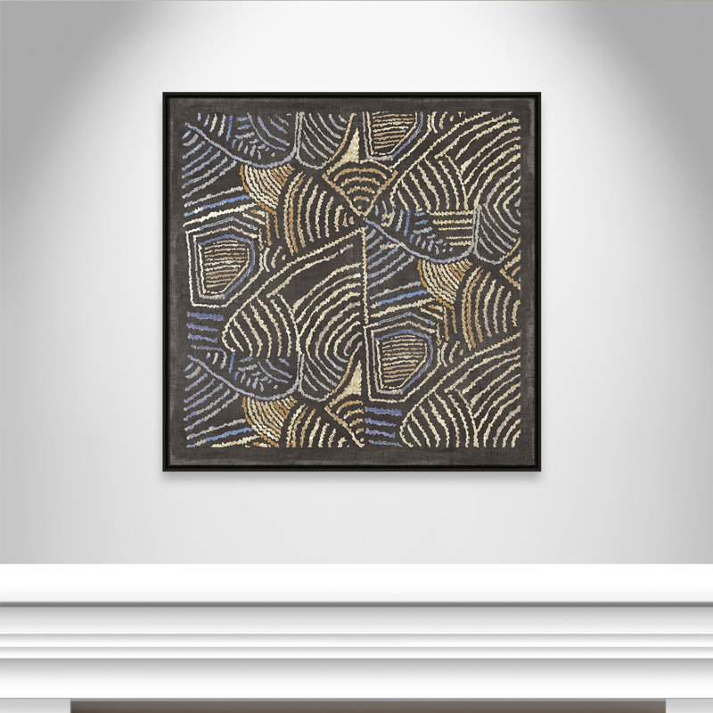 «Golden Folklore III» par Aimee Wilson, Espresso, H 37,5 po x l 37,5 po
