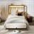 Floating Platform Bed with LED and Charging Station-888985760