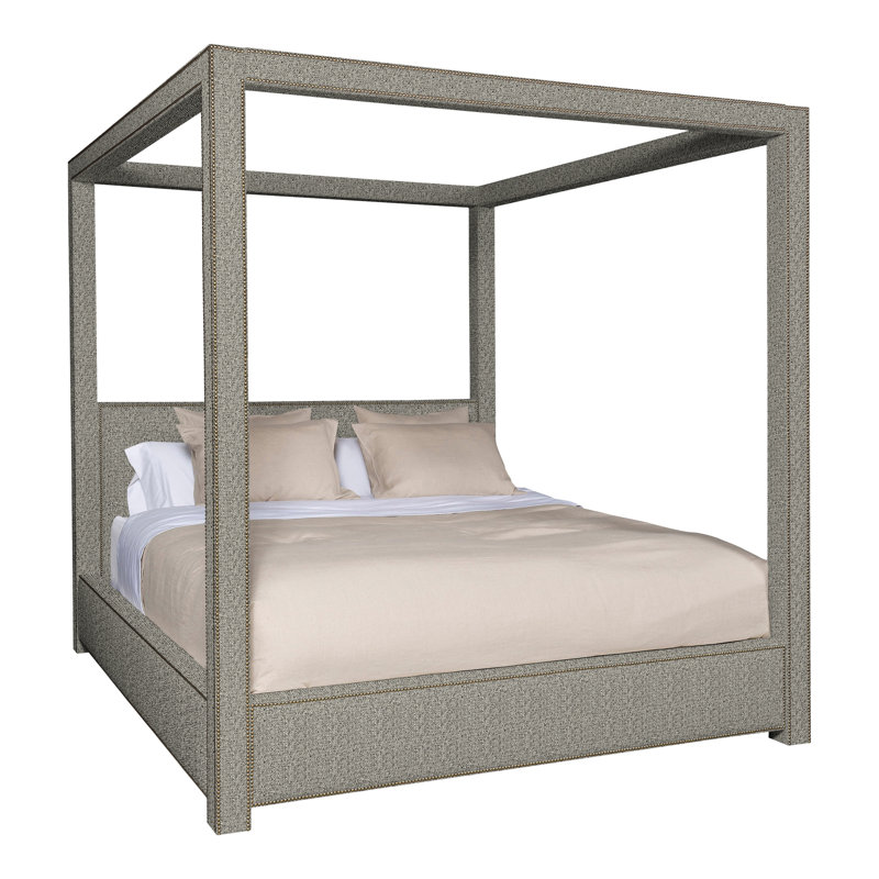 Eastwood By Thom Filicia Upholstered Canopy Bed, Callaloo Cotton, California King, No