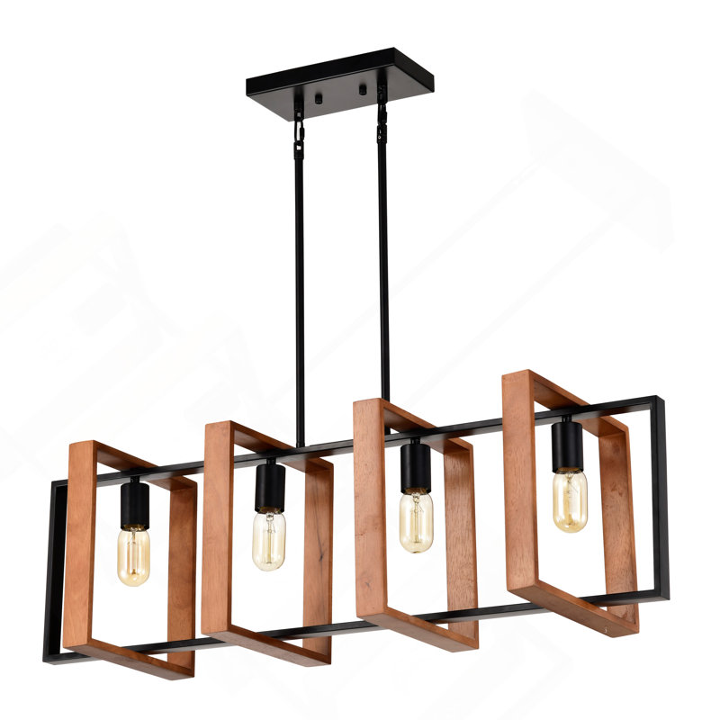 Luminaire suspendu pour îlot de cuisine 4 lumières 4 lumières pour îlot de cuisine