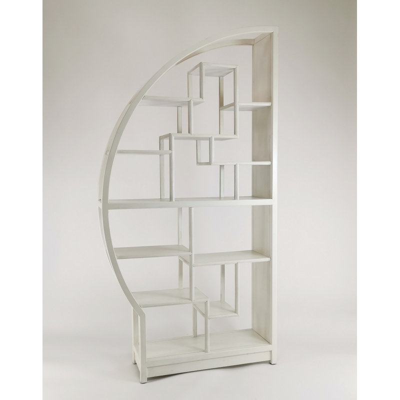 Russel Geometric Bookcase, White