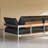Black Retro Straight - line Couch