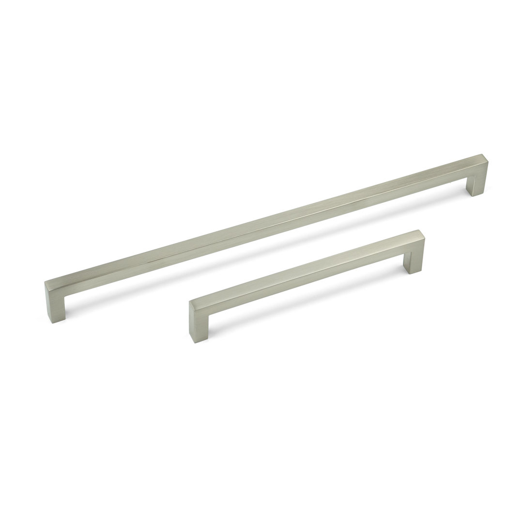 Satin Nickel Slim Square D-Bar Handles