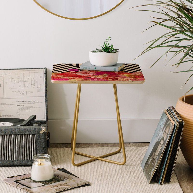 Solid Wood Top End Table