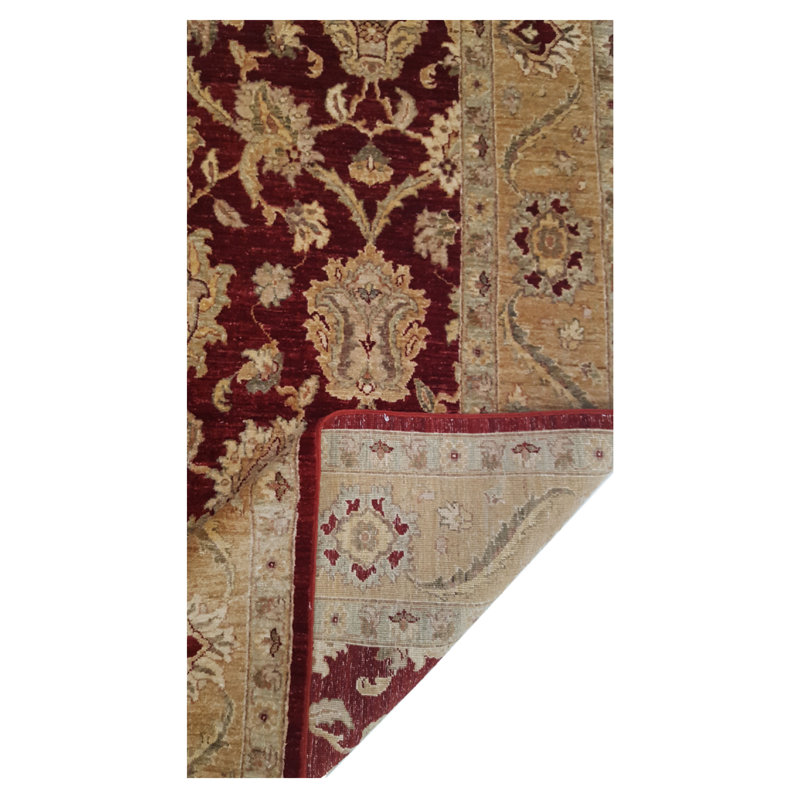 Daugherty Hand Knotted 6x10 Red Rug