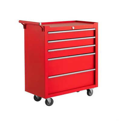 5-Drawer Rolling Tool Chest, Steel Tool Cabinet on Wheels with Casters for Garage & Workshop