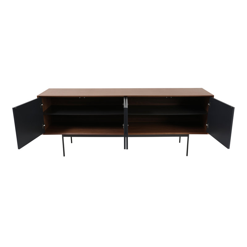 Heath 87'' Solid Oak and Mango Wood Contemporary Sideboard