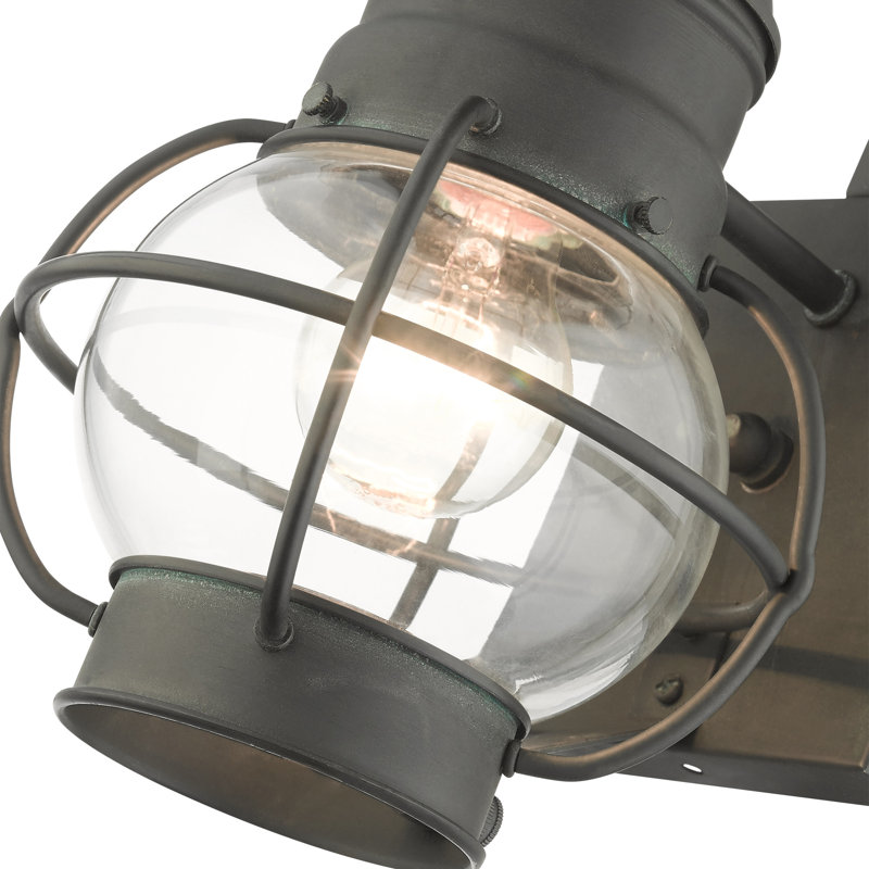 Aster Wall Light, 13.75"H x 7"W x 7.75" D, Charcoal