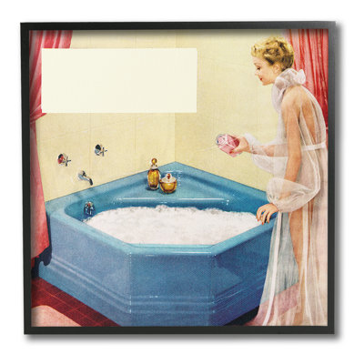 «Vintage Bubble Bath Girl», art de la giclée encadrée par Kathy Alper
