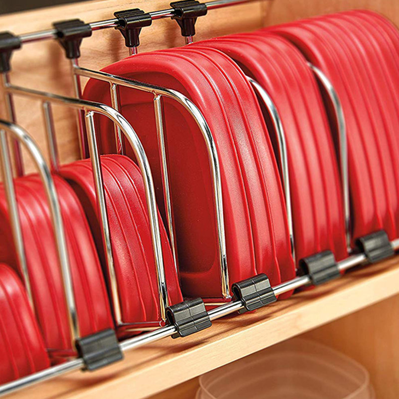 Rev-A-Shelf Food Storage Container Organizer with Soft-Close, 14.5" W