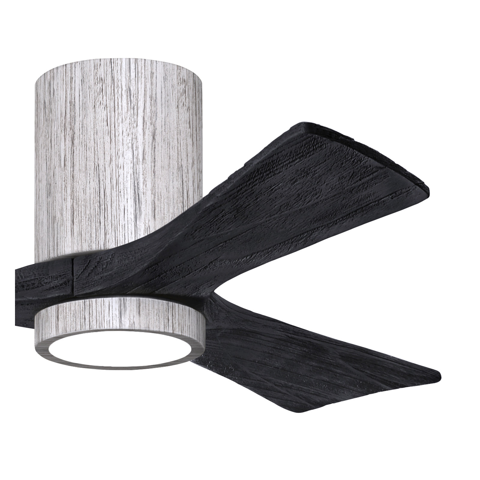 Olivier 3 Blade Ceiling Fan with LED Light Kit, Matte Black, Barn Wood Tone, 42"