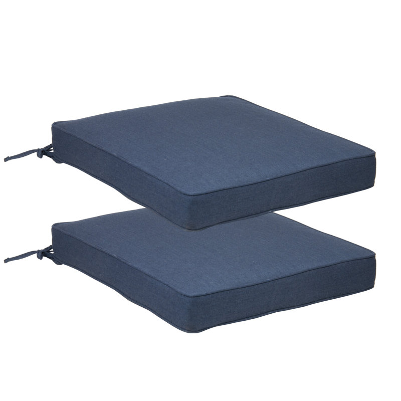 Sunbrella Premium Outdoor Seat Pad, Spectrum Indigo Sunbrella® Plainweave