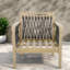 Chaises longues Comfort, chaises de patio modernes en corde de bois d'acacia