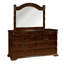 Ensemble de chambre à coucher 4 pièces Koi, garniture complexe, poteau, bois brun cerise-111515091