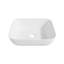 Lavabo de salle de bain rectangulaire en porcelaine vitrifiée 16 po x 12 po en blanc