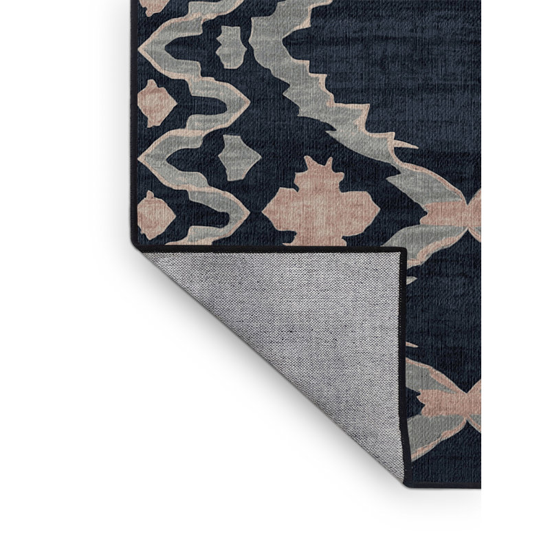 Machine Washable Gray Area Rug, Rectangle 5' x 7'