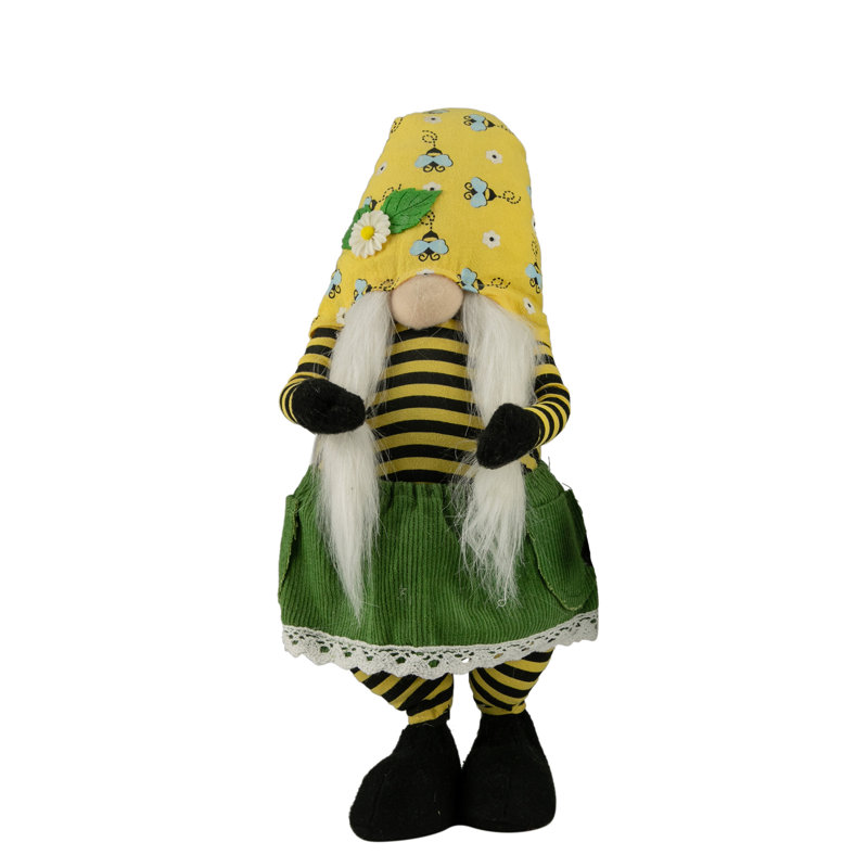 Gnome de printemps 19,25 "Bumblebee and Daisy Hat