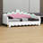 Twin Size Extending Princess Daybed: Modern Upholstered Design + Crown Headboard & LED Lights-1390843599