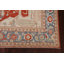 Tapis rouge en laine noué à la main de conception unique 8 pi 9 po x 11 pi 7 po New Age