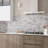 11" X 12.2" Textured Elongated Hexagon Marble Mosaic Tile