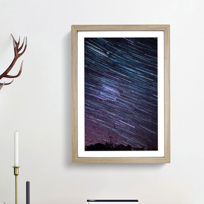 Stars over Spain - Framed Print, 36cm H x 27cm W x 2cm D, Oak Framed