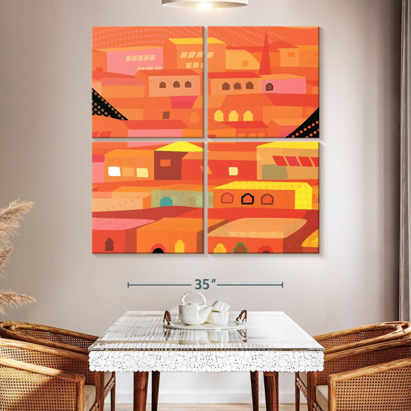 Lilie Oaxaca Houses, 50" H x 50" W