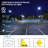Commercial Led Parking Lot Pole Light, Ip65, 5000k Daylight, 100-277v, Dimmable