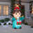 Animated Christmas Drummer Inflatable