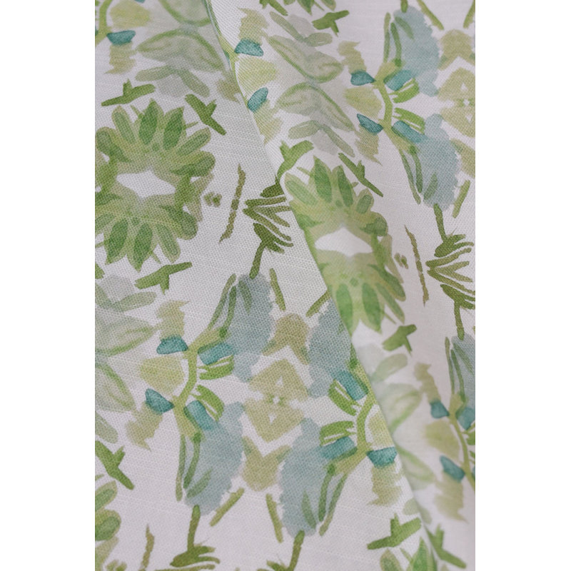 Wildflowers I Small Repeat Luxury Throw Pillow, 22"H x 22"W, Apple Green Floral