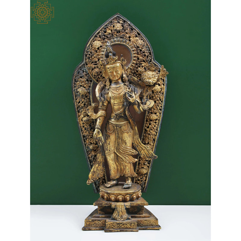 Padrapani Avalokiteshvara avec aureole floral