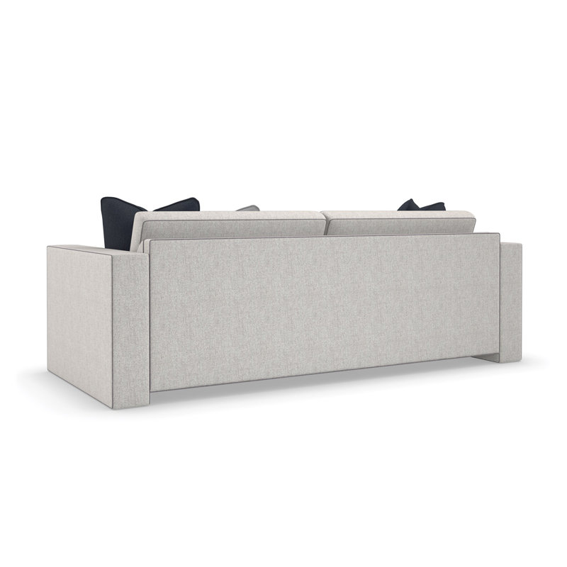 Welt Played Sofa, Light Gray Polyester Blend