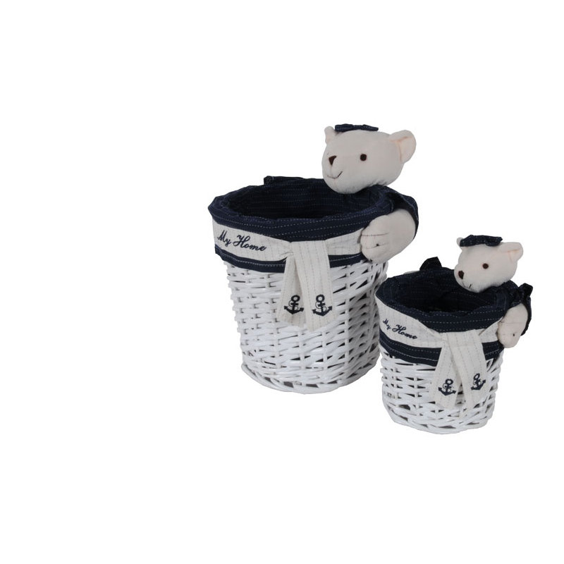 Ensemble 5 pièces de panier à en rotin Aden