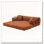 Canapé-lit convertible avec oreiller cylindrique, canapé-lit pliant en velours côtelé et structure fixe-1015481242