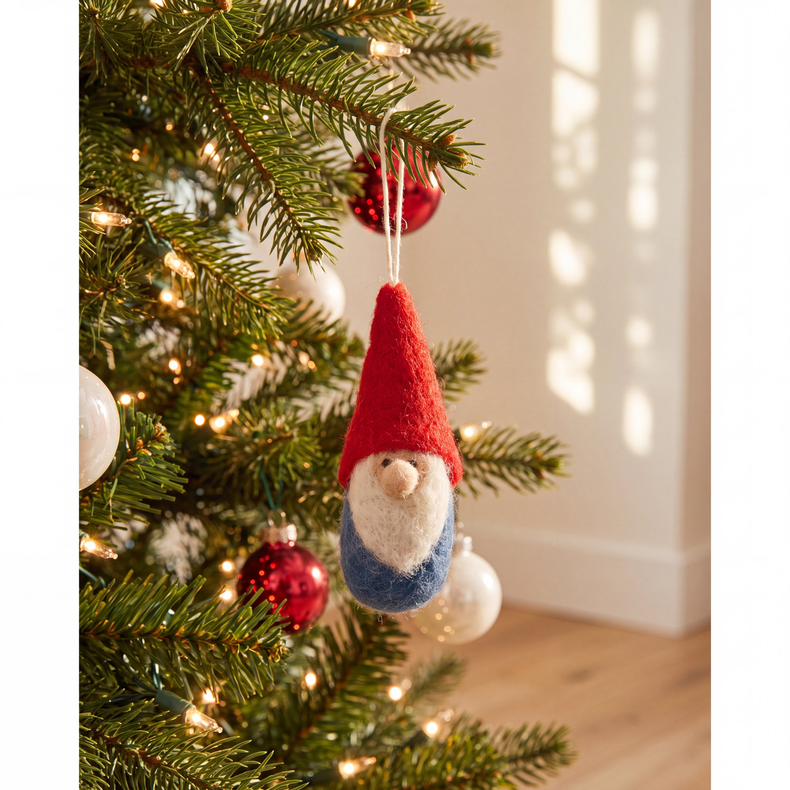 Felted Festive 2.5'' Fabric Holiday Shaped Ornament