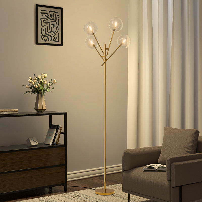 Monsey 165cm Gold Tree Floor Lamp